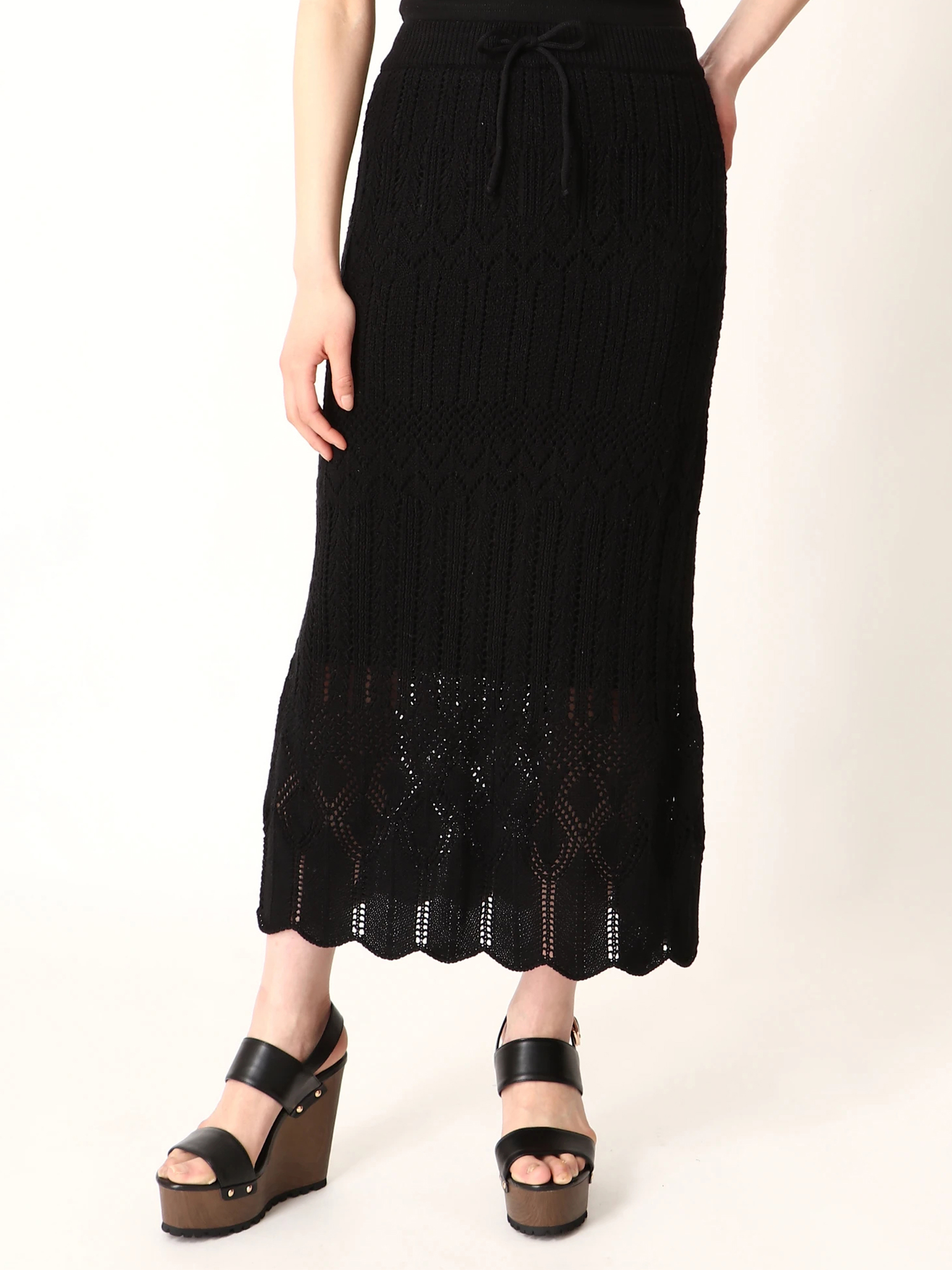 透かし編みロングスカート Egoist エゴイスト のスカート通販 Egoist エゴイスト 公式通販サイト