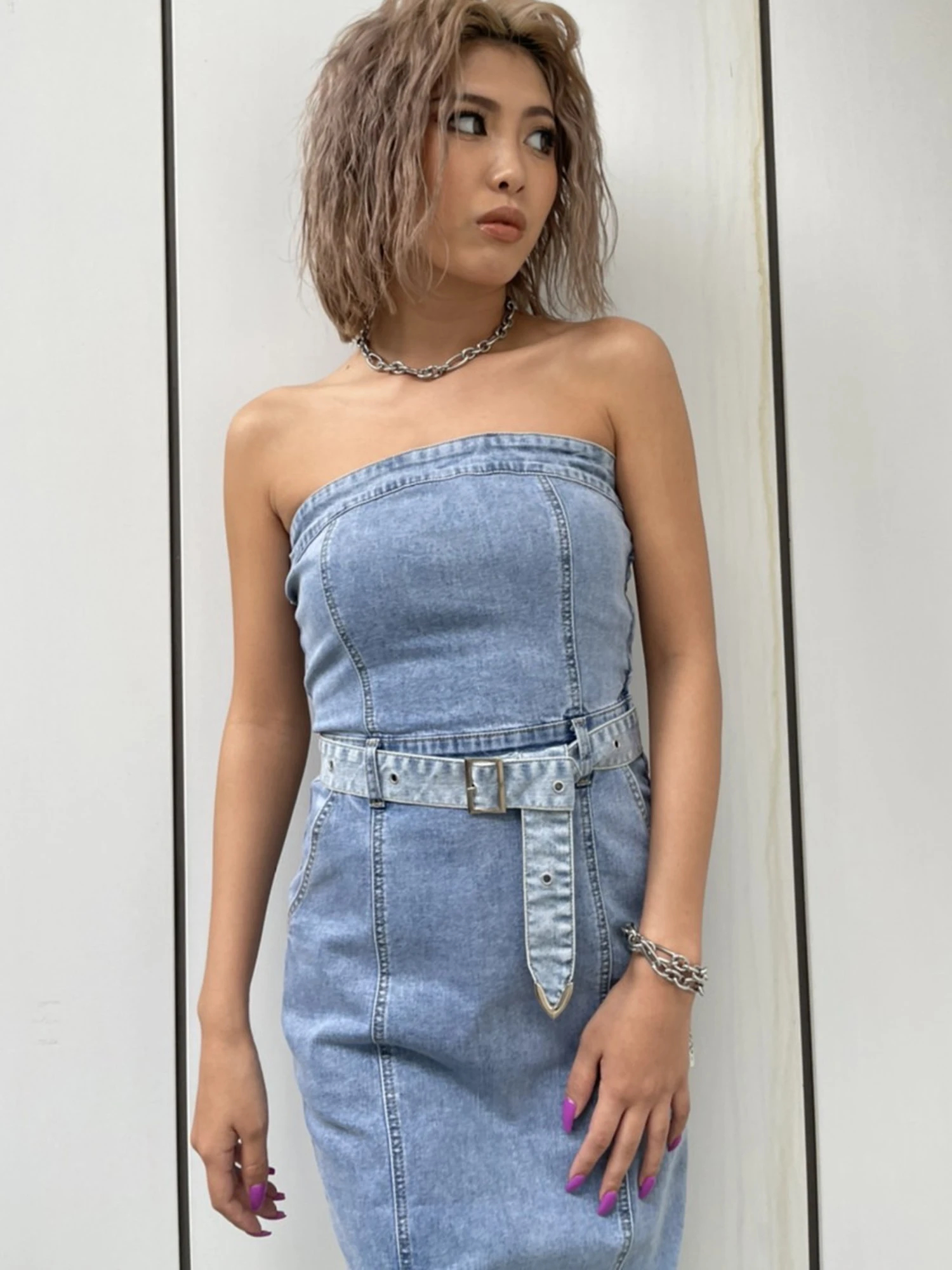 デニムミディベアワンピース Egoist エゴイスト のワンピース通販 Egoist エゴイスト 公式通販サイト